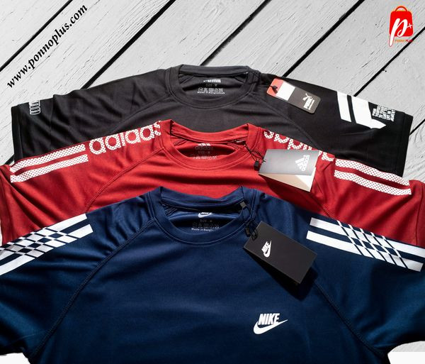 3pis Mash Fabric T-Shirt Combo